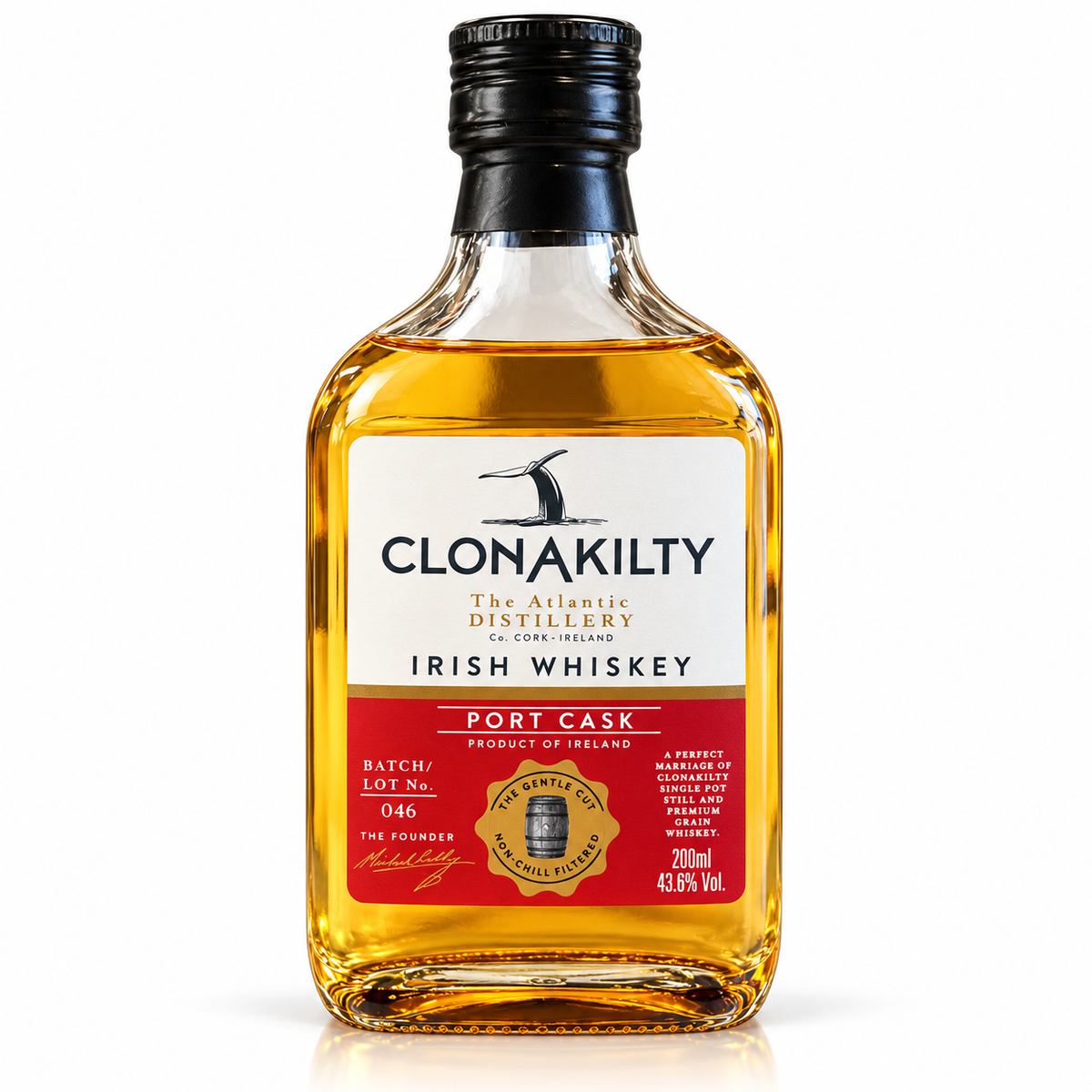Clonakilty Port Cask Irish Whiskey 200ml bottle