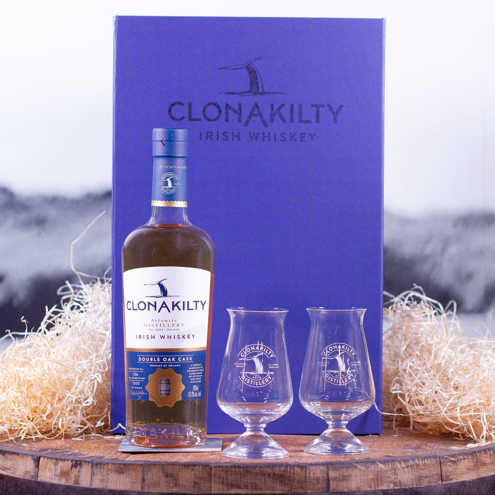 Double Oak Whiskey & 2 Túath Glass Hamper